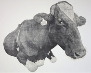 「鉄牛」木版画アート作品 Works – MIHO TOMITA